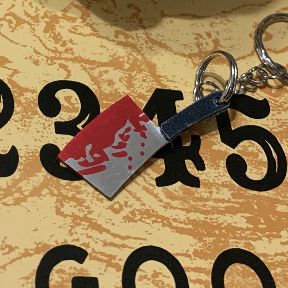Red and Silver Keychain